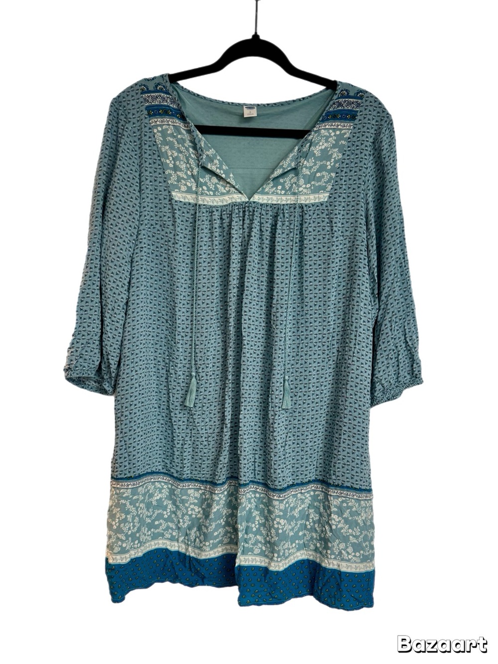 Old Navy tunic dress blue floral Women’s Large